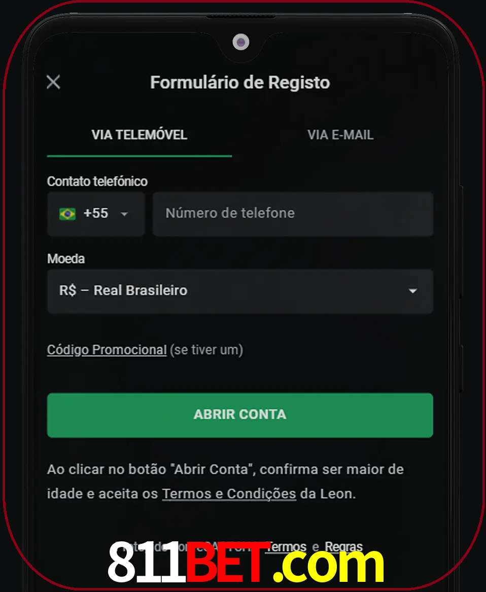 Abra o aplicativo e inicie o processo de registro.